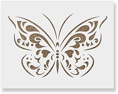 Kelebek Şablon-Boyama için Yeniden Kullanılabilir Şablonlar-El Sanatları ve Süslemeler için Mylar Şablon