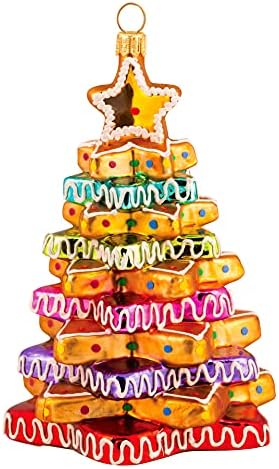 Özledim Noel 2021 Koleksiyonu Sevimli olarak Şeker Zencefilli Üflemeli Cam Noel Ağacı Süsleme (Gümüş Hattı Zencefilli Ağacı)