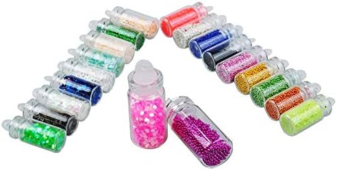 Kamas 20 Renkler Mix UV Jel Tırnak Sanat Glitter Toz Mini Top Madeni Pul UV JEL Akrilik Toz Nail Art Dekorasyon İpuçları DIY