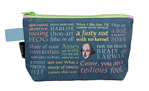 Shakespearean Insults Bag - Kalemler, Aletler, Kozmetikler ve Daha Fazlası için 9 Fermuarlı Kese