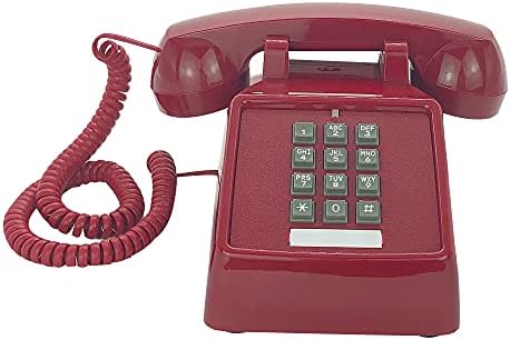 TelPal Sabit Telefonlar için Ev Ofis Otel Okul Kablolu Tek Hat Ağır Masaüstü Temel Telefon Yaşlılar için Retro Klasik Eski