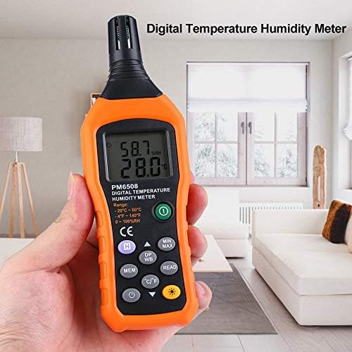 Dijital Higrometre-PM6508 Yüksek Hassasiyetli El LCD Dijital Sıcaklık Nem Ölçer Termometre Higrometre, 7. 1x2. 4x1. 1in