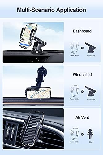 Loncaster Araç Telefonu Tutucu, Evrensel Araç Telefonu Montaj için Dashboard Cam Hava Firar, Eller Serbest Uzun Kol Vantuz