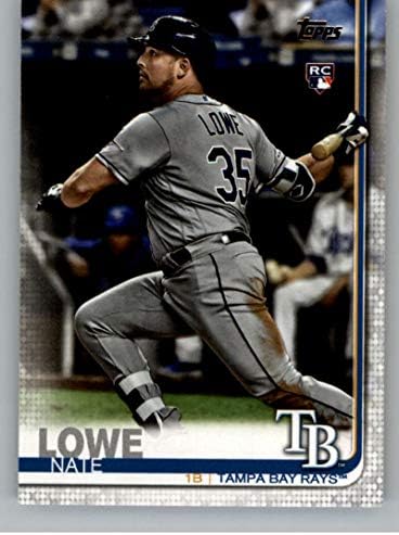 2019 Topps Güncelleme US291 Nate Lowe RC Çaylak Tampa Bay Işınları MLB Beyzbol Ticaret Kartı
