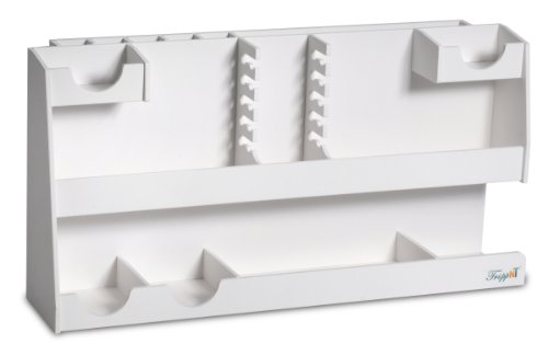 TrippNT 50664 PVC Plastik Beyaz Kişisel Tezgah Üstü HPLC Malzemeleri Organizatör, 24 Genişlik x 12 Yükseklik x 6 Derinlik