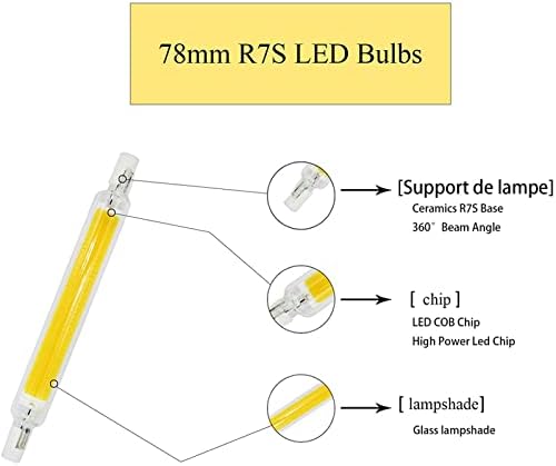 SUOMO R7s LED Ampul 8 Paket 20 W Dim Çift uçlu LED ampuller 120 V J tipi R7s ışıklandırmalı 150 W Halojen ampul Değiştirme