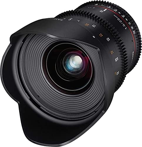 Canon için Samyang T1.9 VDSLR 20 mm Manuel Odaklama Video Lensi-Siyah