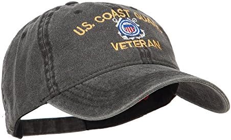 ABD Sahil Güvenlik Emektarı İşlemeli Yıkanmış Şapka