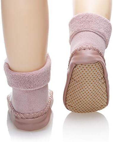 Bebek Erkek Kız Hayvan Moccasins Kaymaz Kapalı Terlik Toddlers Kış Sıcak ayakkabı Çorap