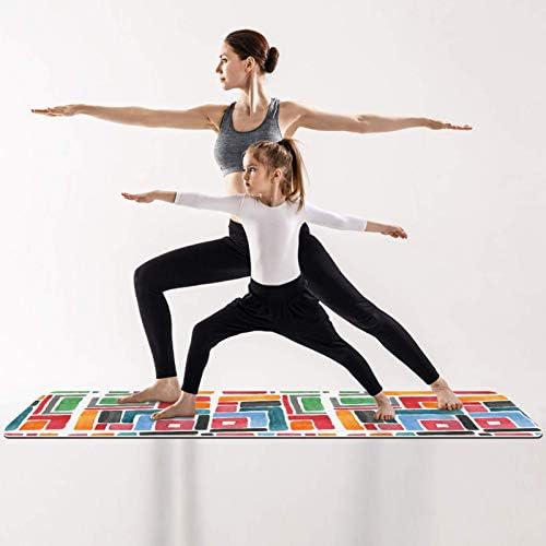 Lenergy Yoga Mat El-Boyalı Tasarım Pilates Mat Kaymaz Pro Çevre Dostu TPE Kalın 6mm için Taşıma Çantası ile Spor egzersiz matı