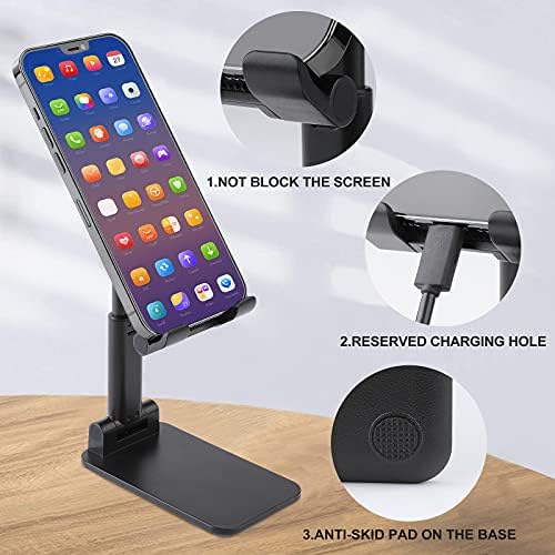 Kalın Uyluk Hayat Kurtarır Katlanabilir Cep telefonu standı Ayarlanabilir Tablet tutucu Dağı Ev Ofis Masaüstü Siyah Tarzı