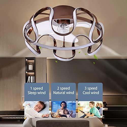 MYYINGBIN yatak odası tavan vantilatörü ışıkları ile çocuklar LED Dim 3 hızları Fan tavan ışık uzaktan kumanda ile Modern oturma