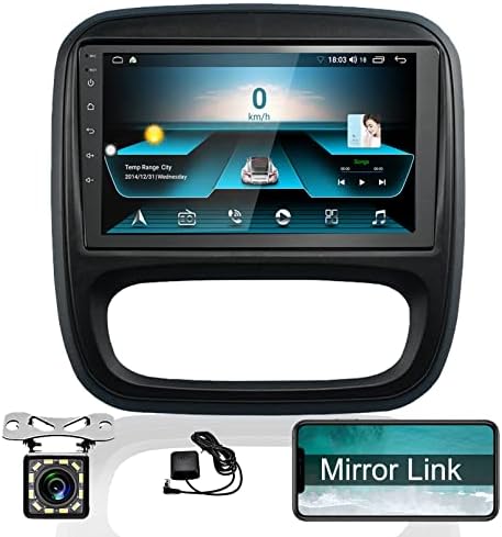 Renault Trafic 2015-2019 için araba Stereo 9 İnç, Ayna Bağlantı GPS Navigasyon Stereo Spport Bluetooth 5.0 TSK WiFi ile Android