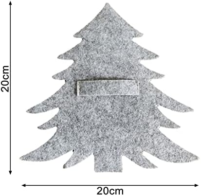 preliked Noel ağacı çatal kese solmaz Xmas sofra çatal kaşık saklama çantası 4Pcs yararlı