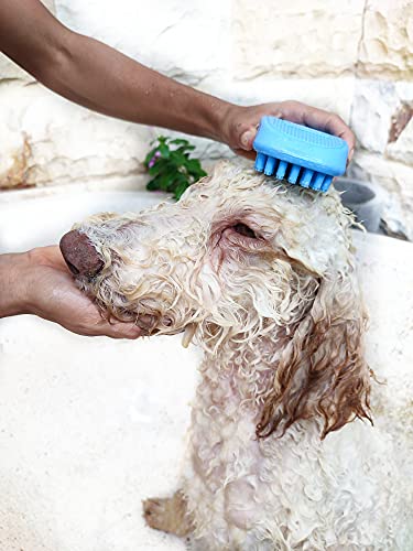 Silikon Köpek Banyo Fırçası / Köpekleri Şampuanlamak ve Masaj Yapmak için Mükemmel Kauçuk Pet Saç Çıkarıcı Fırça / Köpek Yıkama