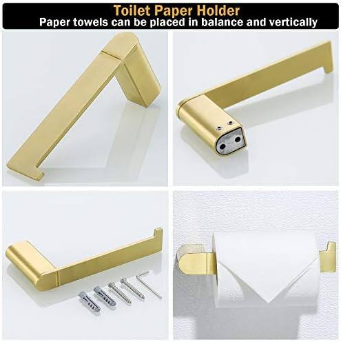 RASTGELE Hanting 4-Piece Banyo Donanım Set Altın Havlu Bar Havlu Yüzük Tuvalet Kağıdı Tutucu Altın Havlu Kanca Duvara Monte