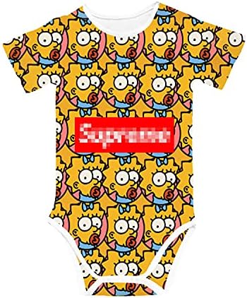 Simpsons Yenidoğan Erkek Bebek Kız Karikatür Sevimli Romper Tulum Bodysuit Giysileri
