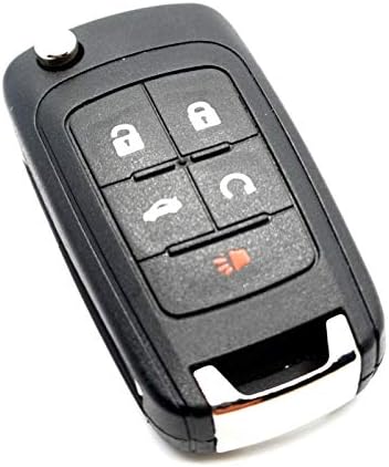 Yeni Anahtar Fob ile Flip Anahtar - 5 Düğmeler Araba Uzaktan Marş Yedek Chevy Camaro / Equinox / Cruze / Impala / Malibu Pil