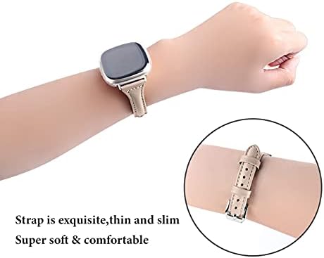 Joyozy 2 Paketleri Bantları ile Uyumlu Fıbtıt Versa 3 Smartwatch Kadınlar için(Metal + Deri)