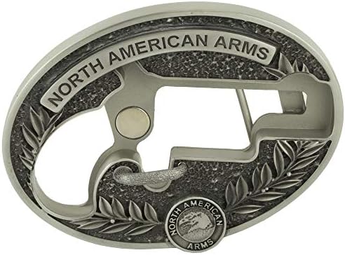 North American Arms NAA LNG RFL CUST Oval Kemer Tokası, gümüş, 5,5 x 4 x 1,75 inç