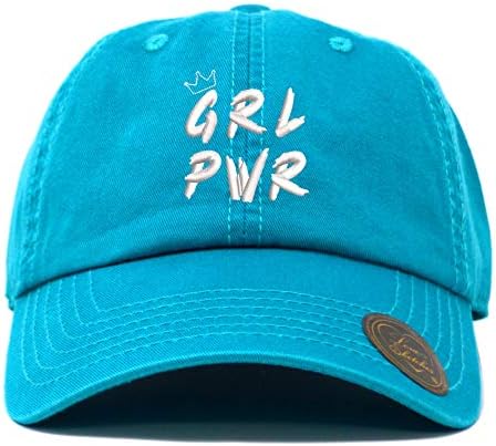 Aşk Skeçler Kız Güç GRL PWR ile Taç Klasik Polo beyzbol şapkası Düşük Profil Baba Kap Şapka