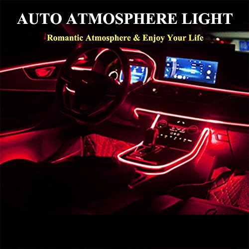 El tel ışıkları için araba El tel kırmızı araba iç Neon ışıkları 16FT / 5 M araba Led şerit ışık iç USB 5 V için araba bahçe