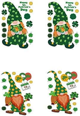 Shan-S 8.7×5.5 inç Aziz patrick günü ısı transferi yamalar Vinil yeşil Gnome Desen HTV Vinyls demir-on için irlandalı parti