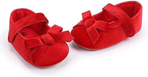 TAREYKA Bebek Kız Ayakkabı Bebek Mary Jane Flats Kaymaz Kauçuk Taban Sevimli Yay Toddler Düğün Ayakkabı Prenses Elbise Ayakkabı