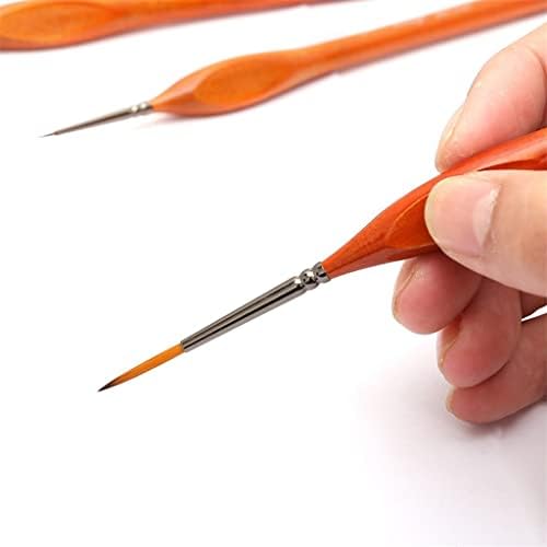 EODNSOFN 7 Adet Minyatür Kanca Hattı Kalem Ince Suluboya Boya Fırçası Seti Çizim Guaj Yağlıboya Fırçası Sanat Malzemeleri (Renk:
