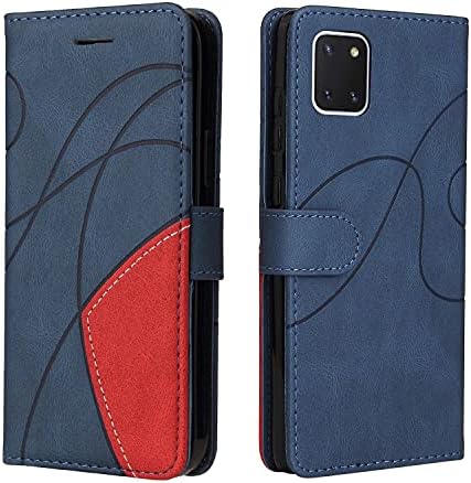 SHUNDA samsung kılıfı Galaxy Note 10 Lite, PU Deri cüzdan Kılıf Kapak [Standı Özelliği] ile 3-Yuvaları-Mavi