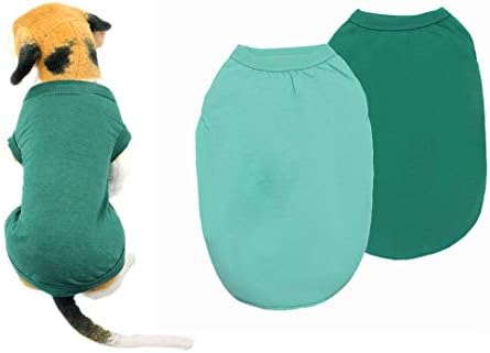 YAODHAOD Pamuk Köpek Giysileri Düz Renk Köpek T-Shirt Giysi, Pamuk Gömlek Yumuşak ve Nefes, köpek Gömlek Giyim Fit için Küçük