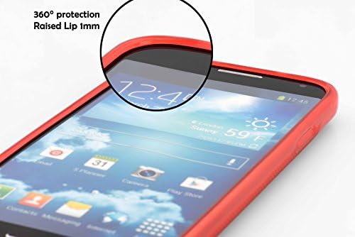 Cadorabo Kılıf Samsung Galaxy S6 ile Uyumlu Şeker Elma kırmızı-Darbeye Dayanıklı ve Çizilmeye Dayanıklı TPU Silikon Kapak-Ultra