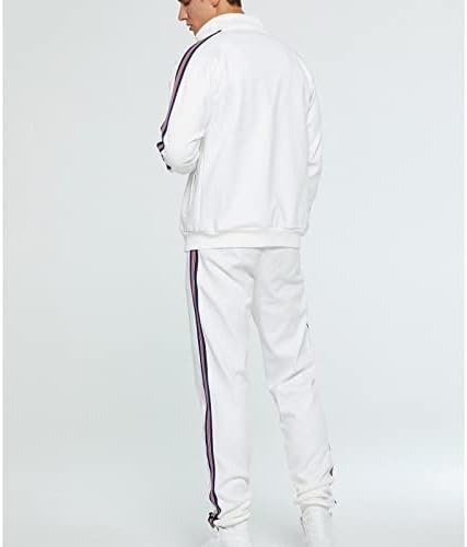 Koşu Sweatsuits Erkekler için 2 Parça Kıyafetler Kadife Eşofman Setleri Kadife Tam Zip Kazak & Sweatpants Suits