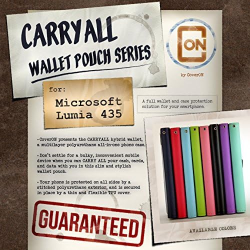 Microsoft Lumia 435 Kılıf, CoverON [Carryall Serisi] Koruyucu Cüzdan Kılıfı Microsoft Lumia 435 ıçin Flip Standı Telefon Kapak
