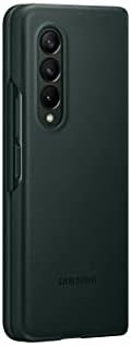Samsung Galaxy Z Fold 3 Resmi Deri Kılıf, Deri Koruyucu Kapak, Uluslararası Versiyon (Siyah)