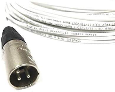 Özel Kablo Bağlantısı ile 100 Ayak XLR Erkek 3.5 mm (1/8 inç) Erkek Dengeli Stereo Plenum Kablosu