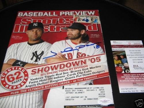 Johnny Damon Jsa / coa İmzalı 2005 Sports Illustrated İmzalı Major League BASEBALL Dergileri