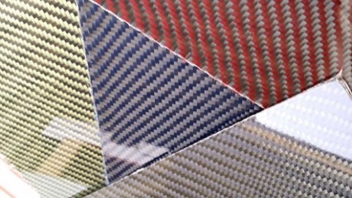 Gerçek Karbon Fiber Kevlar Hibrid Fiberglas Panel Levha Levha 6 ×48 ×1/16 Tek Taraflı Parlak Sarı