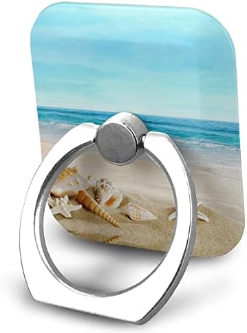 Deniz kabukları Kum Cep Telefonu Halka Tutucu Parmak Standı 360° Rotasyon Metal Halka Kavrama, Tüm Smartphone ile Uyumlu