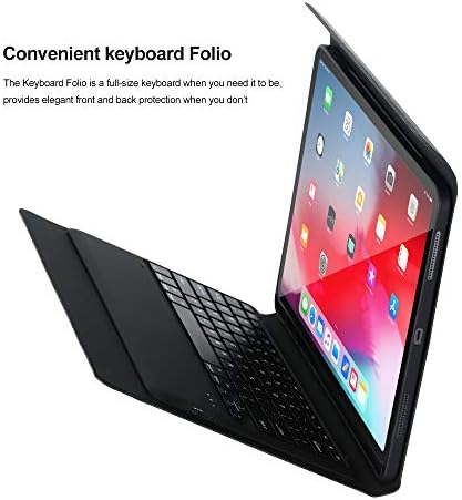 Foluu Uyumlu iPad Pro 12.9 2018 Klavye Kılıf, kablosuz iPad Klavye + Folio Akıllı Kılıf ile kalemlik Akıllı PU Kapak Otomatik