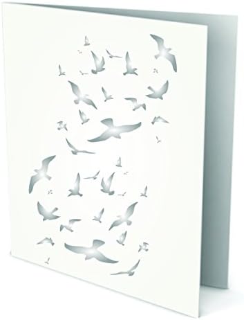 Kuş sürüsü Stencil, 14x14 inç (L) - Kuşlar Üfürüm Akın Duvar Şablonlar için Boyama Şablon