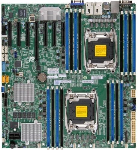 Supermicro Anakart MBD-X10DRH-CT-B Çift E5-2600v3 R3 C612 DDR4 PCI-Express SATA EATX Kahverengi Kutu