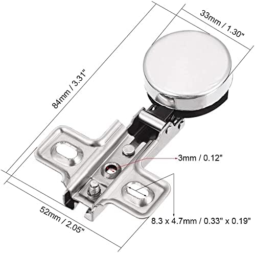 EuisdanAA Dia 33mm Hole Concealed Hinge for Cabinet Glass Door Full Overlay(Bisagra oculta de agujero de 33 mm de diámetro