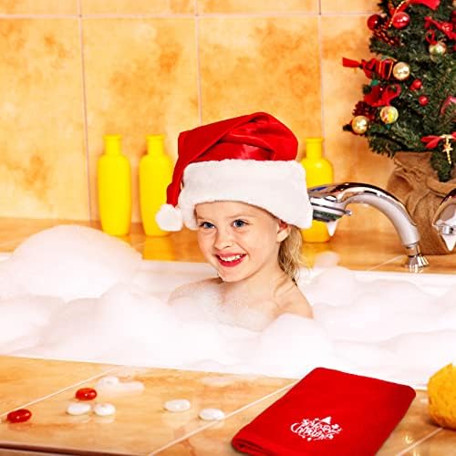 MCEAST 3 Paket Noel el Havlusu Saf pamuklu havlular Noel Dekoratif bulaşık havluları Seti Mutfak Banyo Ev, 12x18 İnç