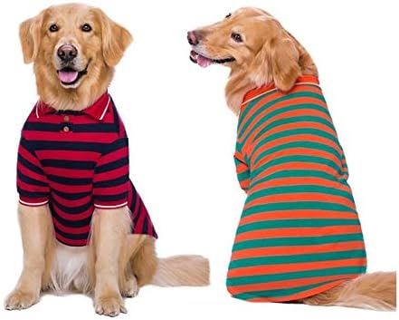 Köpek Giyim Pet Köpek Giyim Büyük Köpek Ceket Çizgili T-Shirt Yumuşak Yaz Köpek Gömlek Kıyafet Yelek Giyim Evcil Bulldog Pet