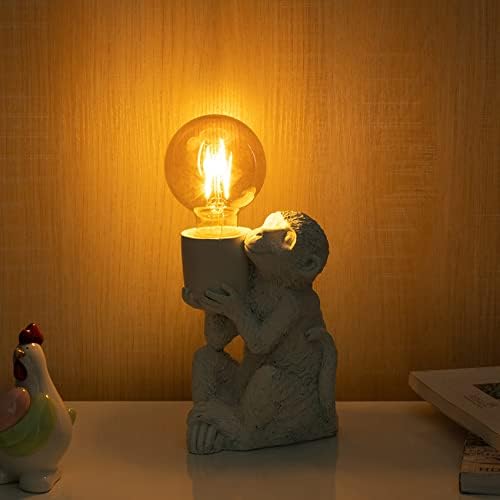 ZMG Maymun Akülü Masa Lambası-Çocuk Odası Başucu Gece Lambası Pil Kumandalı Masa yatak odası için lamba, Erkek Odası, oturma
