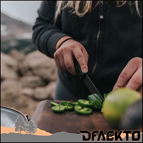 DFACKTO-Sağlam 4 Parça 4.5 İnç Biftek Bıçak Seti ile Seyahat Kılıf için Mutfak ve Kamp, G10, Yüksek Karbon Paslanmaz Çelik