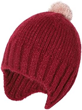 Kış Şapka için Bebek Erkek Kız Örme Tığ Polar Şapka Bere Ponpon Sıcak Kış Kap Bere Sevimli Kapaklar