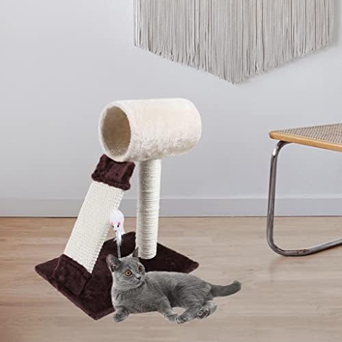 Baoblaze Kedi tırmalama kulesi Sisal Halat Sarılmış Kutup Scratcher Yavru Yetişkin Kediler Peluş Interaktif Oyuncaklar