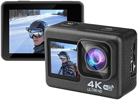 Eylem Kamera Spor Kamera 4 K 60 Çerçeveleri Dokunmatik Çift Ekran WiFi Kamera Spor DV (Renk: Siyah, Modeli: Q60TR)